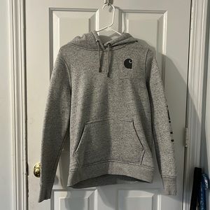 Grey speckled carhartt hoodie